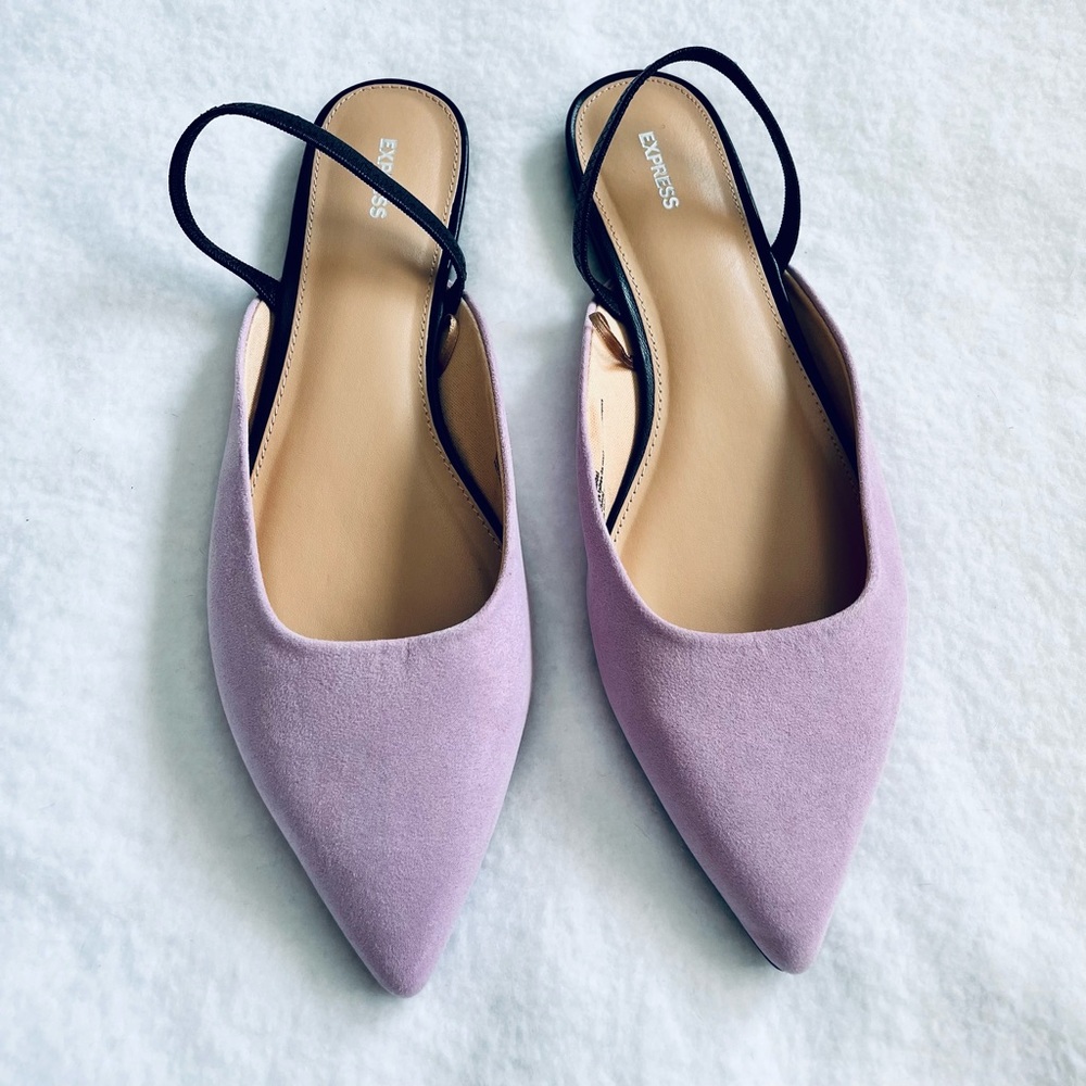 Express Lilac Slingback Flats
